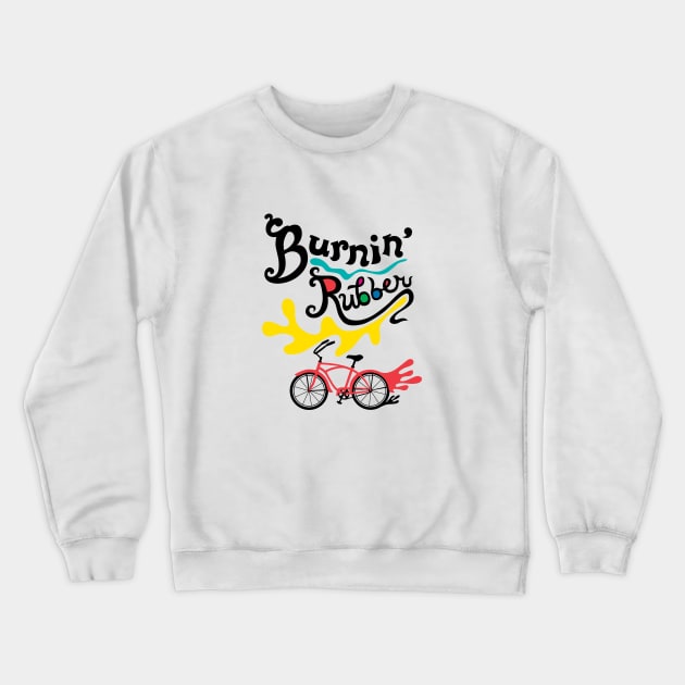 Burning Rubber Crewneck Sweatshirt by Andibird